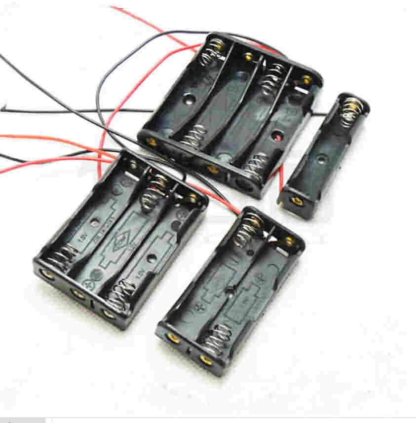 AAA Battery Holders without Lids and Cable Connectors